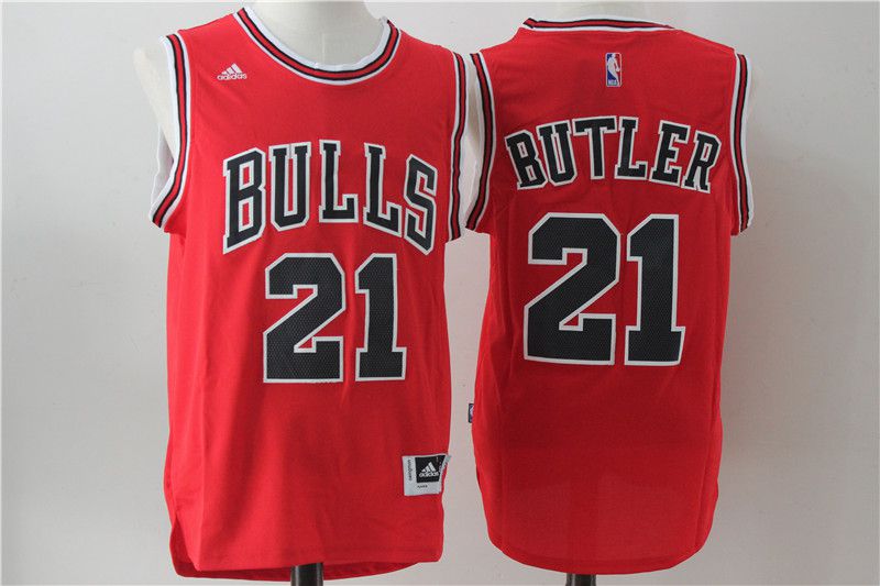 Men Chicago Bulls 21 Butler Red Adidas NBA Jersey